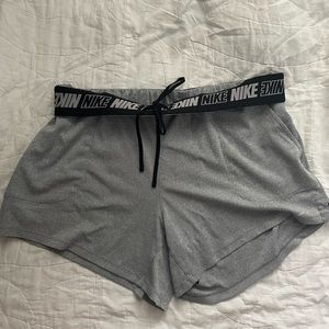 Grey thin striped Nike shorts